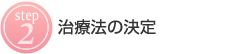 ２：治療法の決定  